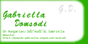 gabriella domsodi business card